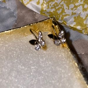 Baby girl gold earrings 14k